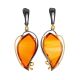 Drop Amber Earrings In Gold-Plated Silver The Rialto, image 