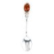 Sterling Silver Spoon With Cognac Amber, image 