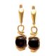 Drop Gold Plated Earrings With Cherry Amber The Flamenco, image 
