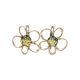 Green Amber Earrings In Gold-Plated Silver The Daisy, image 