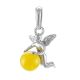 Honey Amber Pendant In Sterling Silver The Angel, image 
