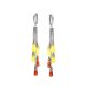 Multicolor Amber Earrings In Sterling Silver The Casablanca, image 