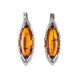 Cognac Amber Earrings In Sterling Silver The Ballade, image 