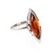 Refined Amber Ring In Sterling Silver The Ballade, Ring Size: 8.5 / 18.5, image 