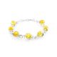 Lemon Amber Link Bracelet In Sterling Silver The Flamenco, image 