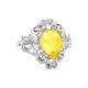 20's Style Amber Ring In Sterling Silver The Luxor, Ring Size: 6.5 / 17, image 