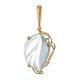 Golden Pendant With Light Blue Synthetic Praziolite The Serenade, image 