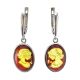 Amber Earrings In Sterling Silver The Nymph, image 