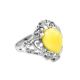 20's Style Amber Ring In Sterling Silver The Luxor, Ring Size: 11 / 20.5, image 