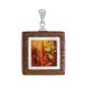 Ipe Brazilian Wood And Cognac Amber Pendant The Indonesia, image 