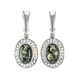 Green Amber Earrings In Sterling Silver The Ellas, image 