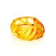 Unique Carved Amber Ring The Magma, image 
