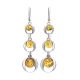 Lemon Amber Earrings In Sterling Silver The Orion, image 
