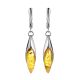 Lemon Amber Earrings In Sterling Silver The Gaudi, image 