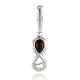 Infinity Symbol Amber Pendant In Sterling Silver The Amour, image 