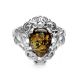 Romantic Glamour Amber Ring In Sterling Silver The Luxor, Ring Size: 6 / 16.5, image , picture 5