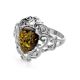 Romantic Glamour Amber Ring In Sterling Silver The Luxor, Ring Size: 5 / 15.5, image , picture 3