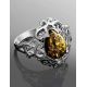 Romantic Glamour Amber Ring In Sterling Silver The Luxor, Ring Size: 9 / 19, image , picture 2