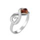Sterling Silver Ring With Cognac Amber The Amour, Ring Size: 10 / 20, image 