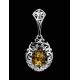 Drop Amber Pendant In Sterling Silver The Luxor, image , picture 3