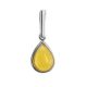 Honey Amber Pendant In Sterling Silver The Fiori, image 