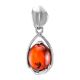 Drop Amber Pendant In Sterling Silver The Selena, image 