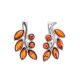 Sterling Silver Earrings With Cherry Amber The Verbena, image 