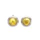 Lemon Amber Earrings In Sterling Silver The Hermitage, image 