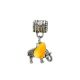 Metal Charm With Honey Amber The Elephant, image 