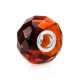 Faceted Amber Ball Charm, image 