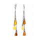Multicolor Amber Earrings In Sterling Silver The Casablanca, image 