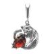 Cute And Fabulous Sterling Silver Pendant With Cognac Amber The Cats, image 
