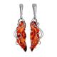 Handcrafted Amber Earrings In Sterling Silver The Rialto, image 