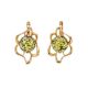Charming Amber Earrings In Gold Plated Silver The Daisy, image 