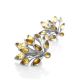 Amber Earrings In Sterling Silver Dahlia, image 