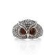 Wonderful Silver Ring With Cherry Amber The Owl, Ring Size: 9.5 / 19.5, image 