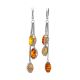 Amber Chain Dangle Earrings In Sterling Silver The Casablanca, image 