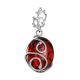 Oval Cherry Amber Pendant In Streling Silver The Toscana, image 
