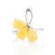 Refined Amber Ring In Sterling Silver The Dandelion, Ring Size: 6 / 16.5, image , picture 2