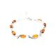 Cognac Amber Bracelet In Sterling Silver The Verbena, image 