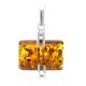 Futuristic Amber Pendant In Sterling Silver The Saturn, image 
