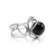 Adjustable Amber Ring In Sterling Silver The Flamenco, Ring Size: Adjustable, image 