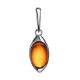 Sterling Silver Oval Pendant With Cognac Amber The Amaranth, image 