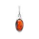 Elegant Silver Pendant With Cherry Amber The Amaranth, image 