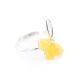 Refined Amber Ring In Sterling Silver The Dandelion, Ring Size: 6 / 16.5, image 