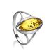 Luminous Lemon Amber Ring In Sterling Silver The Sophia, Ring Size: 8.5 / 18.5, image 