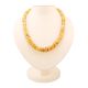 Glossy Amber Beaded Necklace, image 
