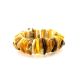 Raw Amber Beaded Stretch Bracelet The Tangerine, image 