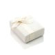 Textured White Cardboard Gift Box With Ribbon, image 