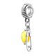 Sterling Silver Charm With Lemon Amber The Pin, image 